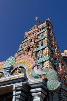 A typical south indian temple on a sunny afternoon