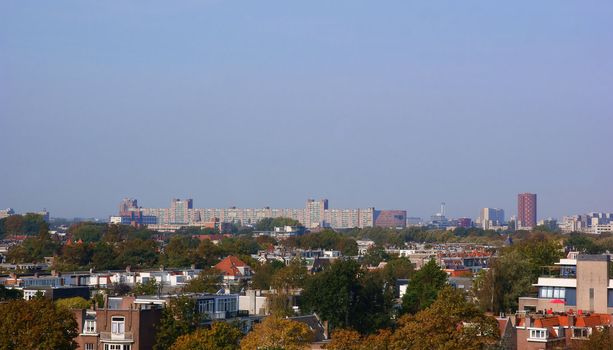 Skyline of the hague in early autumn