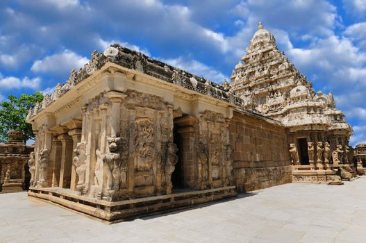 An okld south Indian temple built by the Pallava Kings