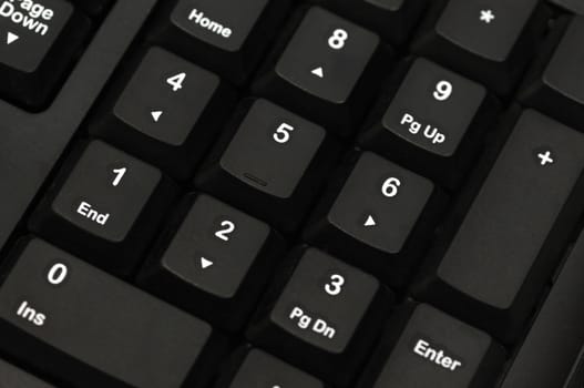 Closeup shot of a computer key board