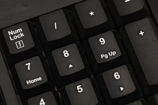 Closeup shot of a computer key board