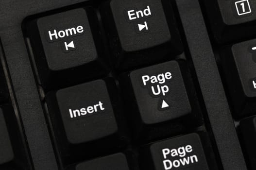 Closeup shot of a computer key board