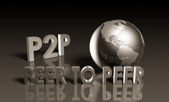 P2P Peer to Peer Technology in 3d