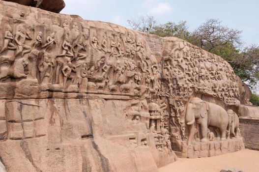 One of the ancient architectural wonders of the Pallava kings in south India