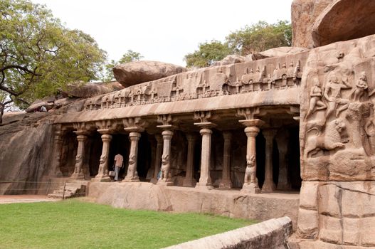 One of the ancient architectural wonders of the Pallava kings in south India