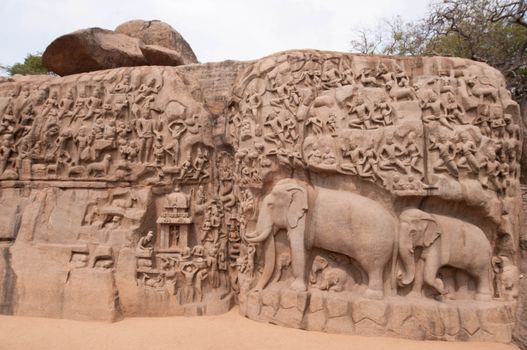 One of the ancient architectural wonders of the Pallava kings in south India