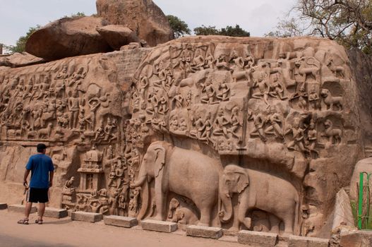 One of the ancient architectural wonders of the Pallava kings in south India