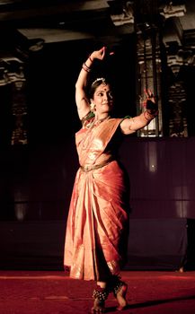 CHENNAI - JAN 21: Dancers perform at the traditional folk event called Mylapore Festival , Jan 21, 2010 in Chennai, India