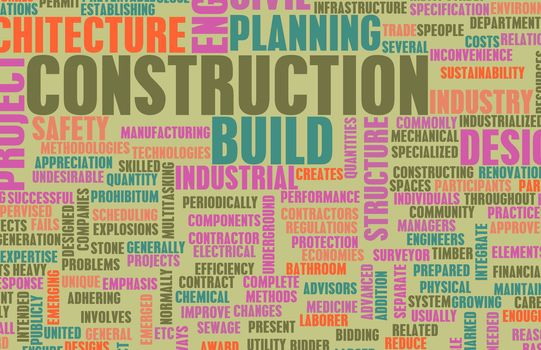 Construction Industry and other Business Word Art