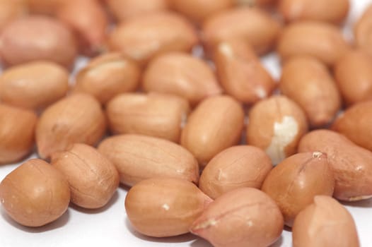 Closeup shot of fresh roasted peanuts