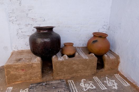 a traditional old indian kitchen