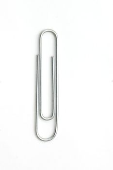 A paper clip isolated on a white background