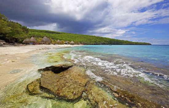 Beautiful landscape on the caribbean island, Curacao