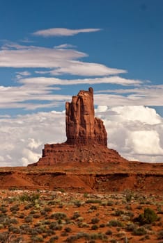 Storm clouds build over Monument Valley