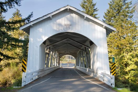 Hannah Covered Bridge in Linn County Oregon