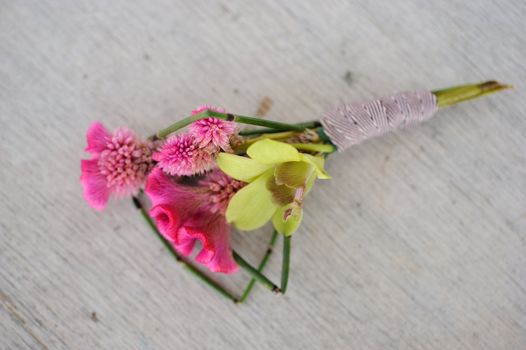 Image of a creatively designed  boutonniere