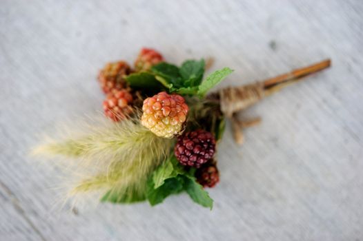 Image of a creatively designed  boutonniere