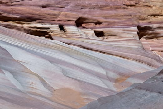 Color rockscape of sandstone shows erosion