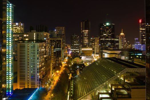 Vancouver BC Canada Cityscape Night Scene View
