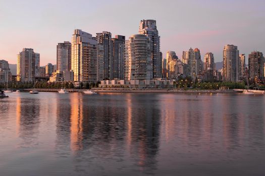 Vancouver BC Canada Waterfront Condominiums along False Creek