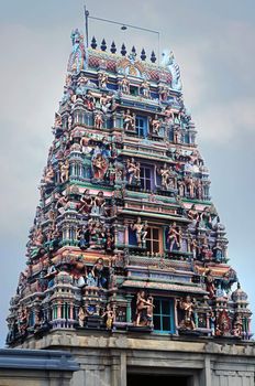 A majestic temple in Southern India displaying wonderful architecture