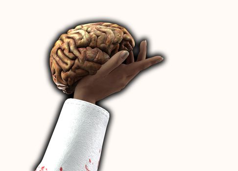 Concept image of a person holding someones mind.