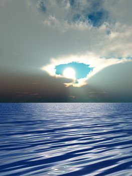 Godray Ocean