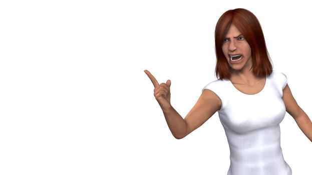 An image of a very angry looking women.
