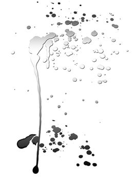 An abstract image of some paint splats