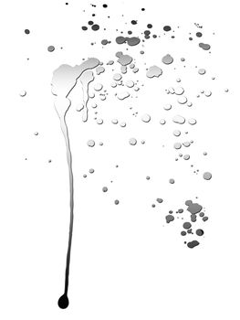 An abstract image of some paint splats