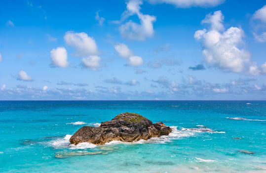 Ocean and Rock in Horseshoe Bay, Bermuda