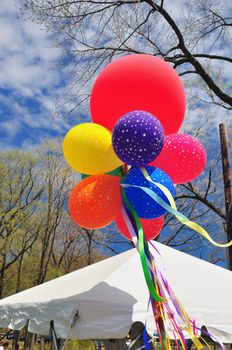 A set of balloons at a local carnival