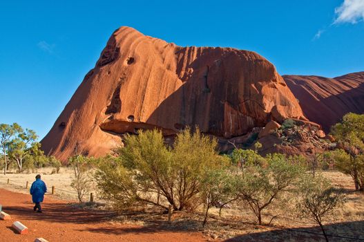 view of Ayers Rock, outback australia Northern Territory