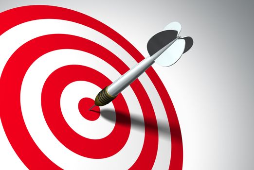 Arrow on red target - business concept