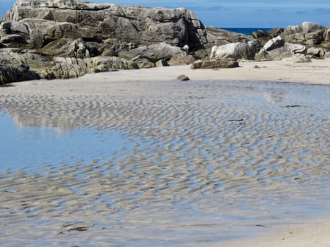 Picturesque landscape at Norway beach
