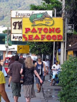 Thailand patong street,seafood resturant