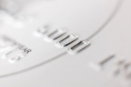 Close up view of credit card