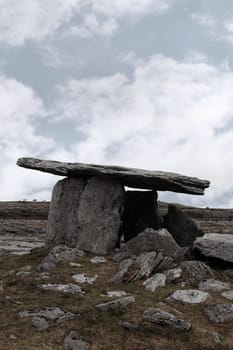 poulnabrone dolmen historic portal tomb in the burren in county clare