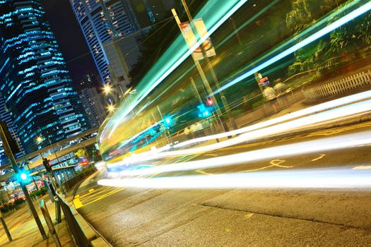Modern urban landscape at night