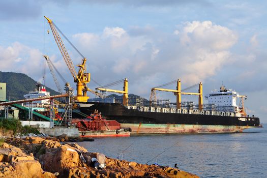 ship at shipyard dock