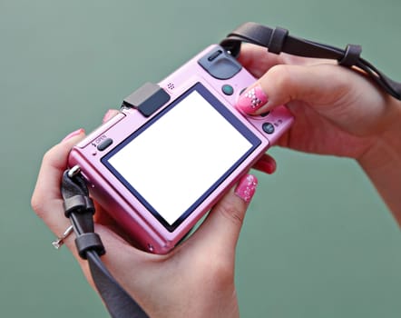 digital camera in a hand