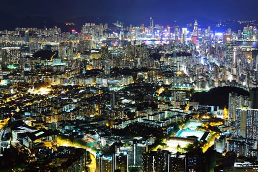 hong kong city at night