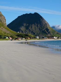 Picturesque landscape at Norway beach
