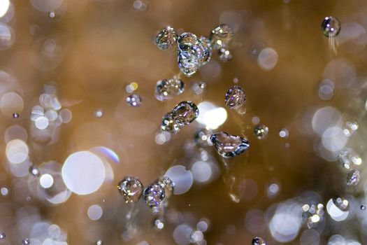 Macro shot of splash water