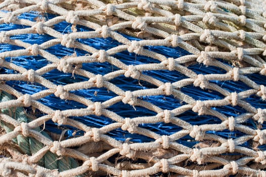 Detail take of some traditional fishing nets