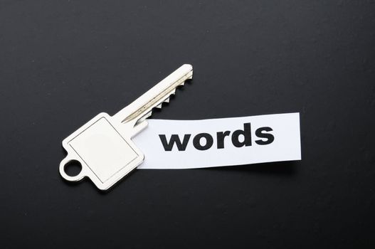 keywords metadata or seo concept with key and word