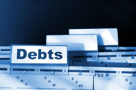 dept word on business folder showing finance or financial concept