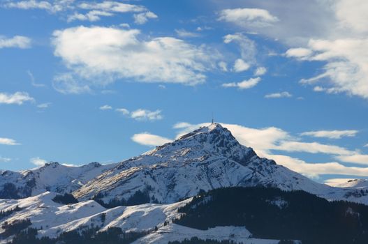 Mountain called "Kitzbueheler Horn" in Tirol, Austria