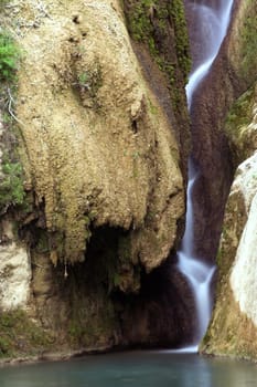 A waterfall landscape in Hotnitsa,Bulgaria