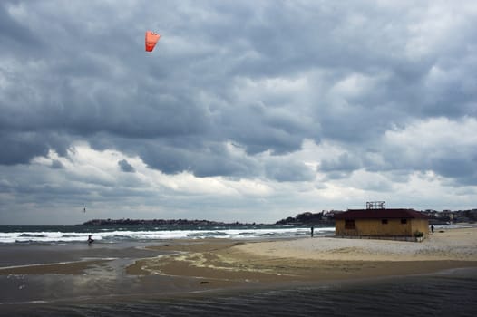 Cloudy ,beach,house,see,planer